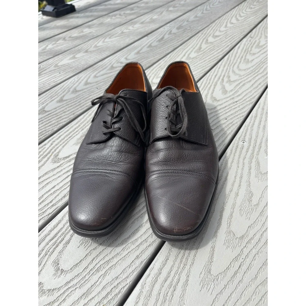 Bally of Switzerland Mens Brown Leather Dress Shoes Oxfords Size‎ 8D Tayson
